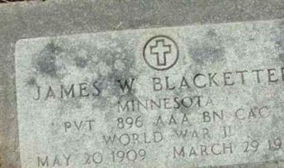 James W Blacketter on Sysoon