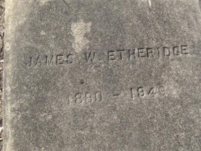 James W. Etheridge on Sysoon