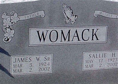 James W Womack, Sr on Sysoon