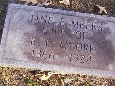 Jane E. Meeks Moore on Sysoon