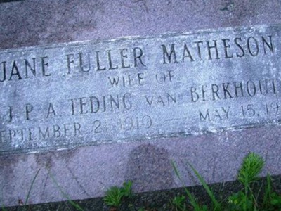 Jane Fuller Matheson VanBerkout on Sysoon