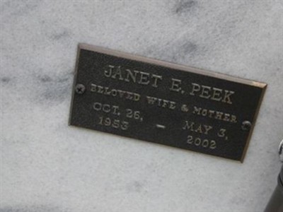 Janet E. Peek on Sysoon