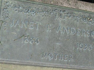 Janet F. Anderson on Sysoon