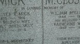 Janet "Jennie" McCluskey Mick on Sysoon