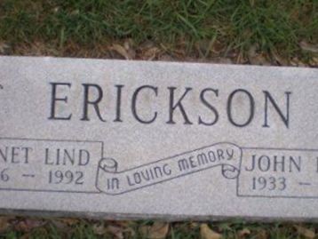 Janet Lind Erickson on Sysoon
