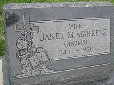 Janet M. Harms Markelz on Sysoon