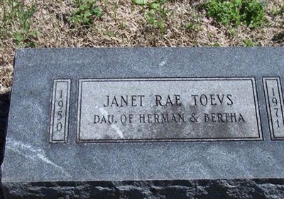 Janet Rae Toevs on Sysoon