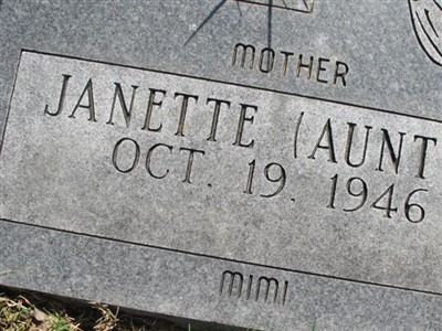 Janette "Aunt J" Featherston on Sysoon