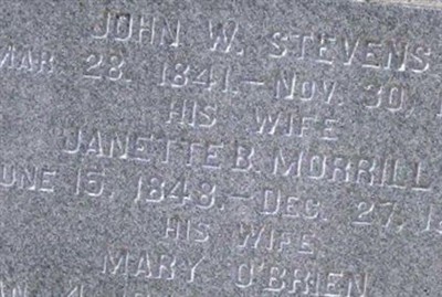 Janette B. Morrill Stevens on Sysoon