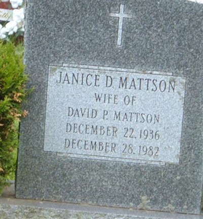 Janice D Mattson on Sysoon