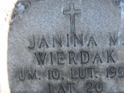 Janina M Wierdak on Sysoon