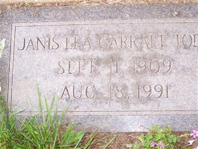 Janis Lea Garratt Todd on Sysoon