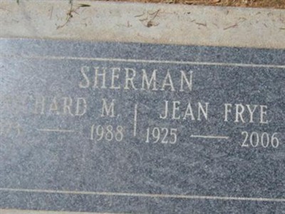 Jean Frye Sherman on Sysoon