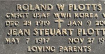 Jean Stevart Plotts on Sysoon