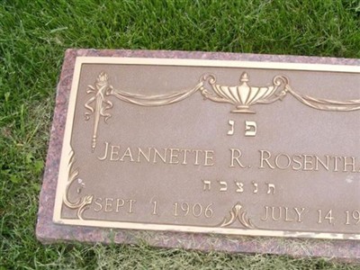 Jeannette R Rosenthal on Sysoon