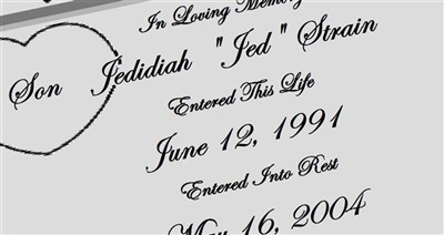Jedidiah "Jed" Strain on Sysoon