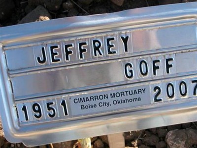 Jeffrey Gordon "Jeff" Goff on Sysoon