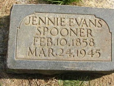 Jennie Ann Evans Spooner on Sysoon