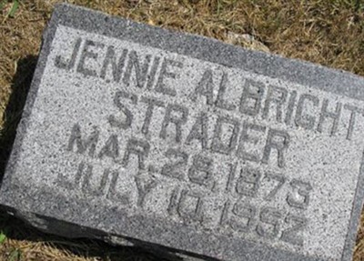 Jennie Gill Albright Strader on Sysoon