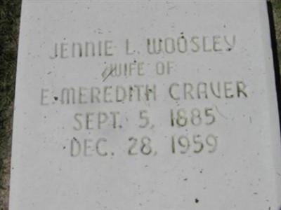 Jennie L. Woosley Craver on Sysoon