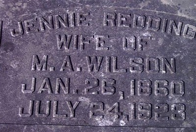 Jennie Redding Wilson on Sysoon