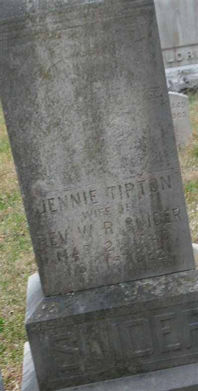 Jennie Tipton Snider on Sysoon