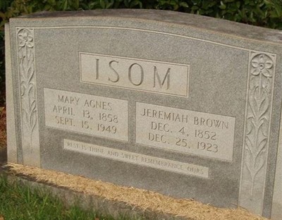 Jeremiah Brown Isom on Sysoon