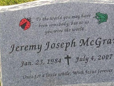 Jeremy Joseph McGraw on Sysoon