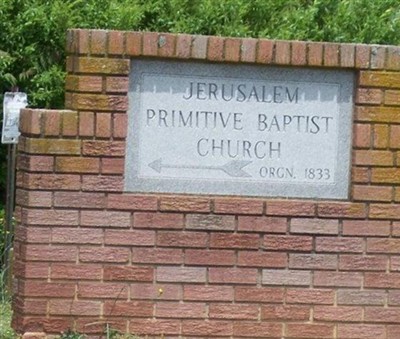 Jerusalem Primitive Baptist Church Cemetery on Sysoon