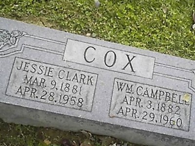Jessie Clark Cox on Sysoon