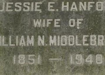 Jessie E. Hanford Middlebrook on Sysoon