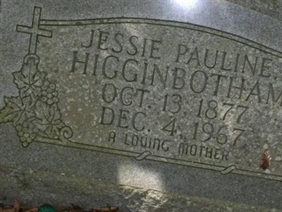 Jessie Pauline Higginbotham on Sysoon