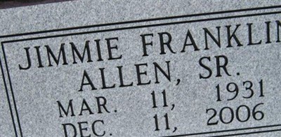Jimmie Franklin Allen, Sr on Sysoon