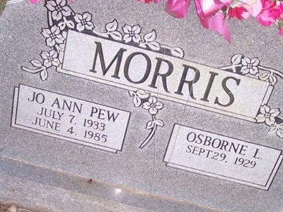 Jo Ann Pew Morris on Sysoon
