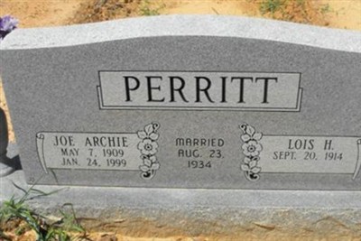 Joe Archie Perritt, Find a grave on Sysoon Joe Archie Perritt on Sysoon