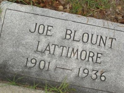 Joe Blount Lattimore on Sysoon