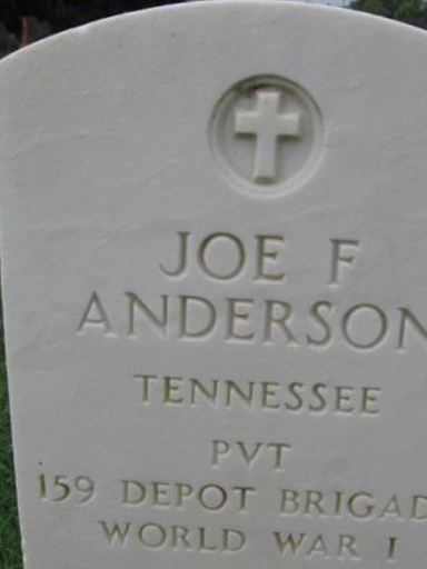 Joe F Anderson on Sysoon