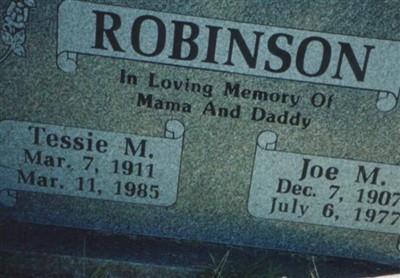 Joe M. Robinson on Sysoon