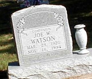 Joe W. Watson on Sysoon