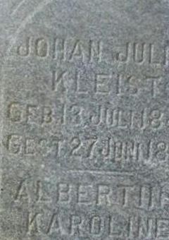 Johan Julius Kleist on Sysoon