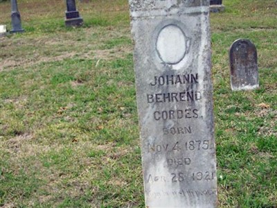 Johann Behrend Cordes on Sysoon