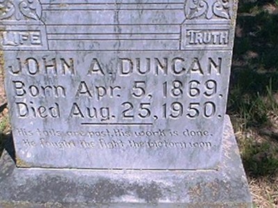 John A. Duncan on Sysoon