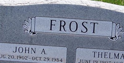John A Frost on Sysoon