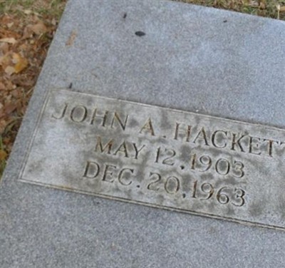 John Alfred Hackett on Sysoon