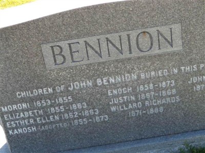 John Angus Bennion on Sysoon