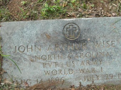 John Arthur Wise, Sr on Sysoon