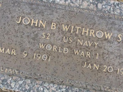 John Bruce Withrow, Sr on Sysoon