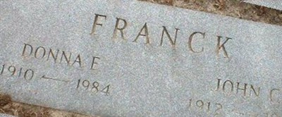 John C Franck, Find a grave on Sysoon John C Franck on Sysoon