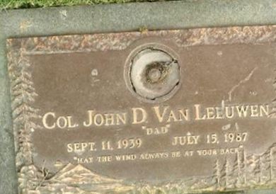Col John 'Dave' David Van Leeuwen on Sysoon