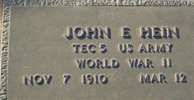 John E. Hein on Sysoon